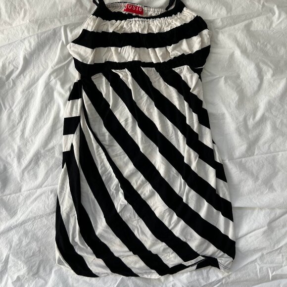 Josie Natori Black & White Spaghetti Strap Top - Picture 2 of 3